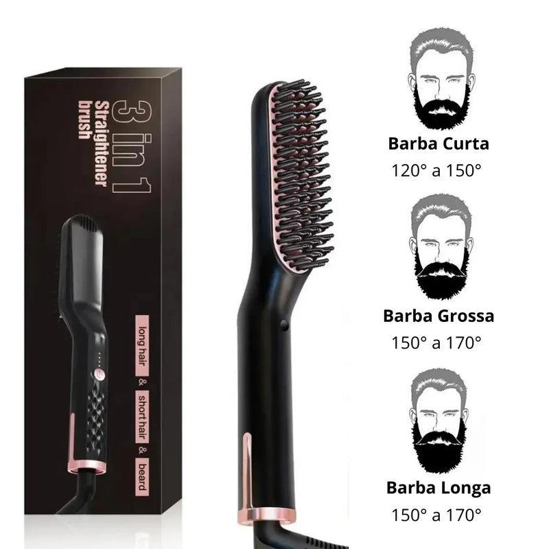 Escova Alisadora para Barba e Cabelos Multifuncional - Easy Beard