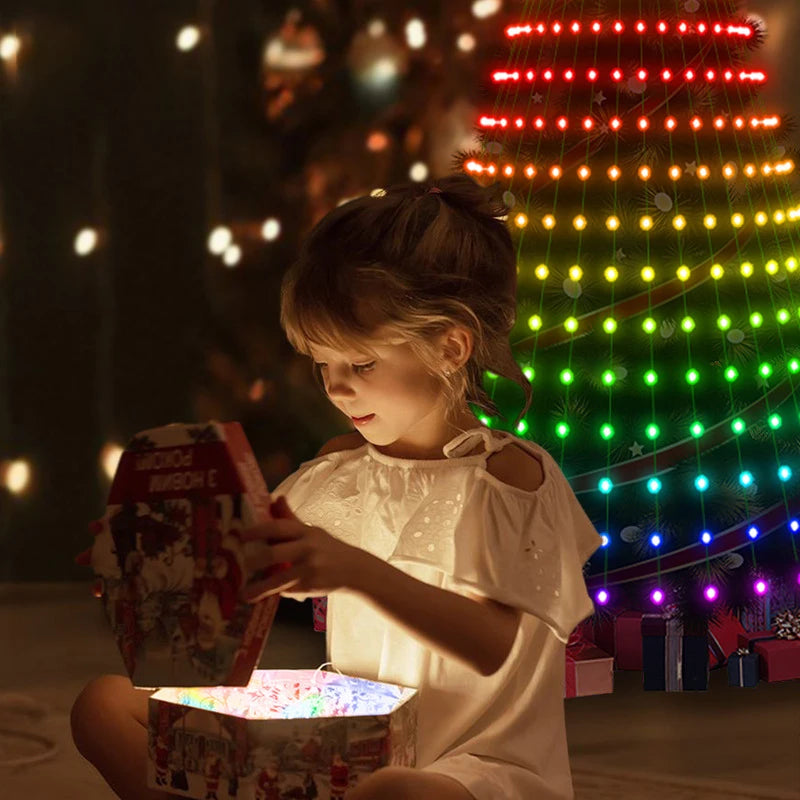 Árvore de Natal Luz Decorativa LED Controlada no Celular