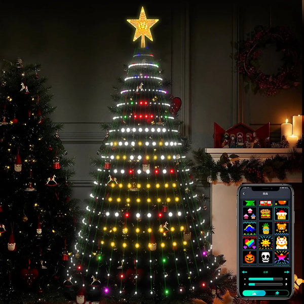 Árvore de Natal Luz Decorativa LED Controlada no Celular