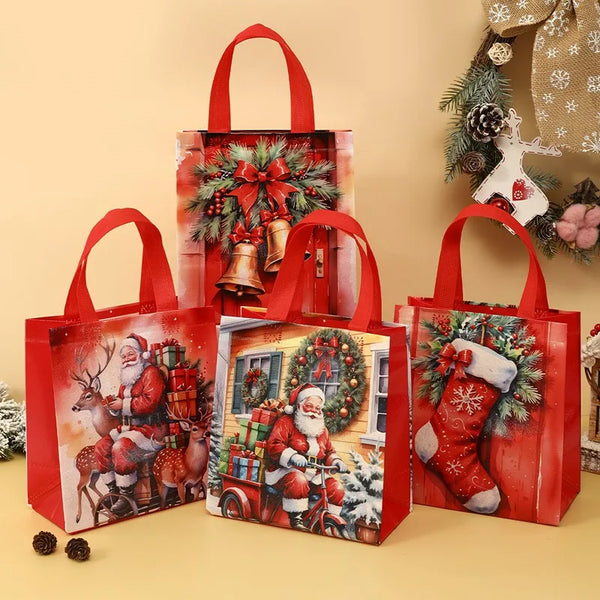 Kit 4 Sacolas de Presente de Natal