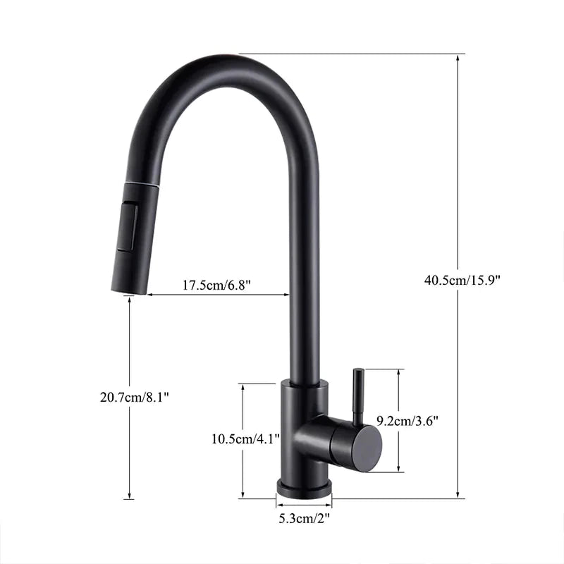 Torneira Gourmet de Cozinha Monocomando Com Spray Extensor