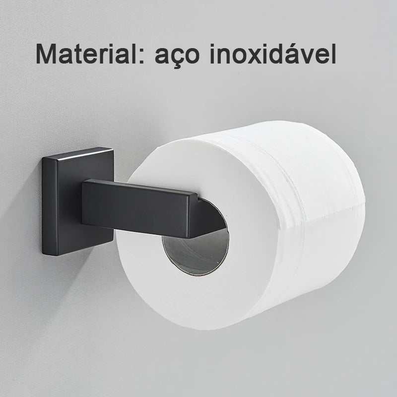 Suporte Para Papel Higiênico em Aço Inoxidável