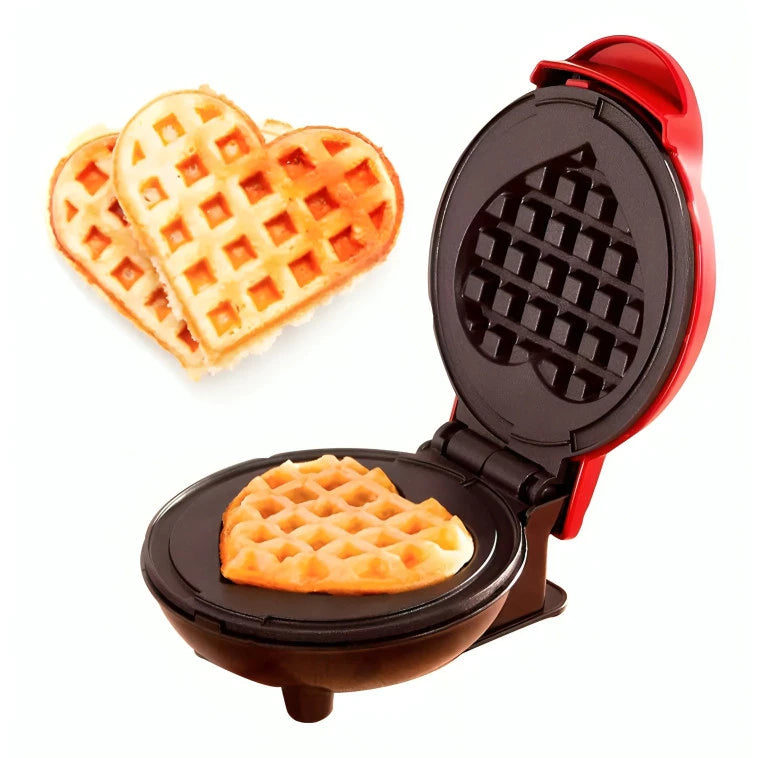 Mini Máquina Para Waffles de Coração