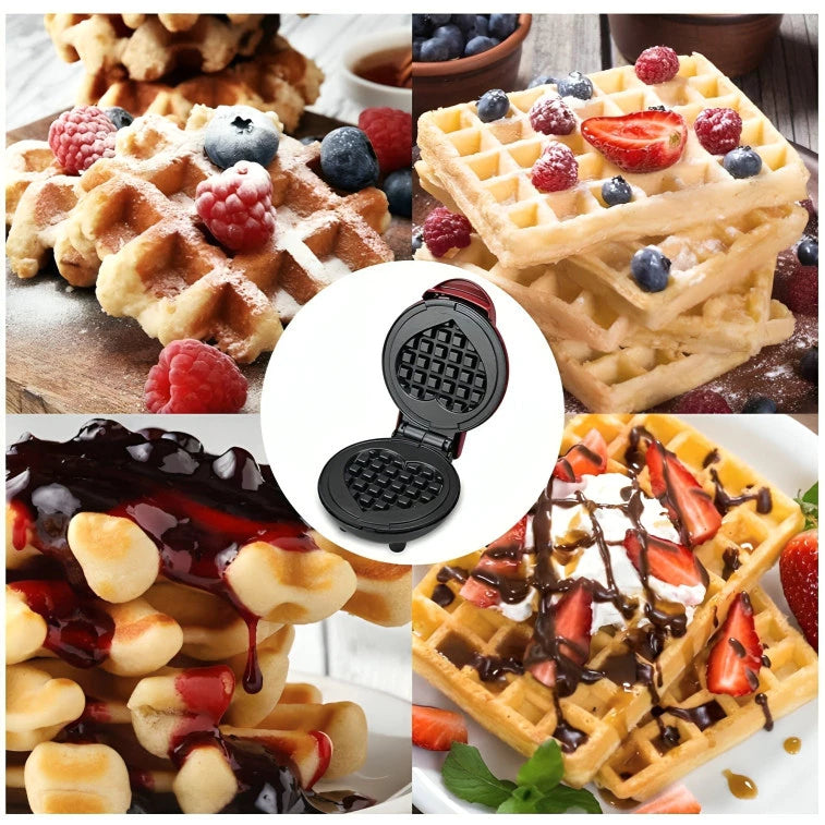 Mini Máquina Para Waffles de Coração