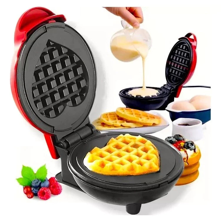 Mini Máquina Para Waffles de Coração