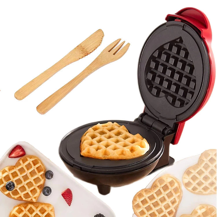 Mini Máquina Para Waffles de Coração