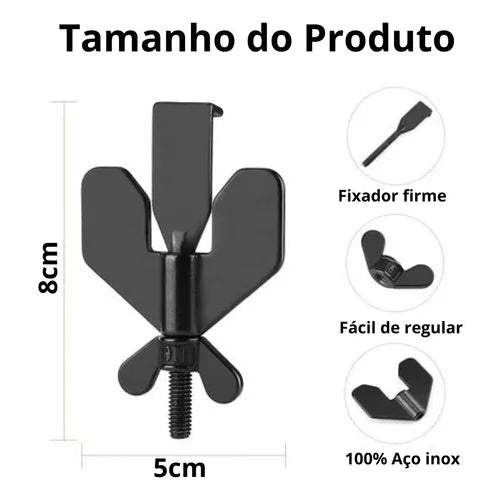 Trava de Segurança Portátil para Portas Proteção Anti-Roubo - Aço Inox Reforçado